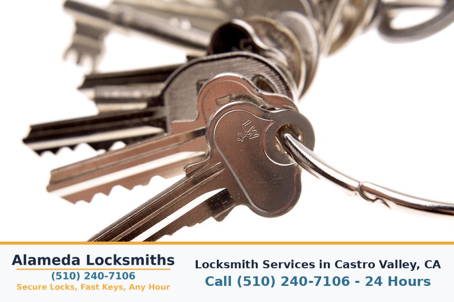 Replacement keys cut on site for a customer in Castro Valley, CA