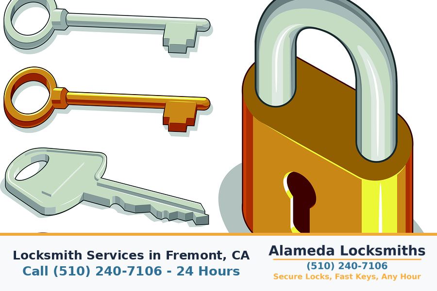 Replacement keys cut on site for a customer in Fremont, CA