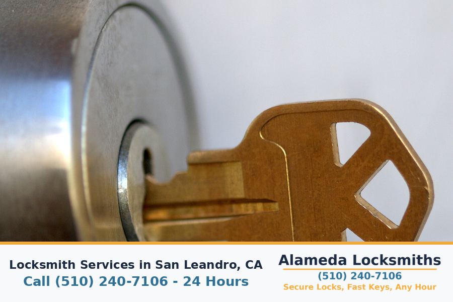 Replacement keys cut on site for a customer in San Leandro, CA