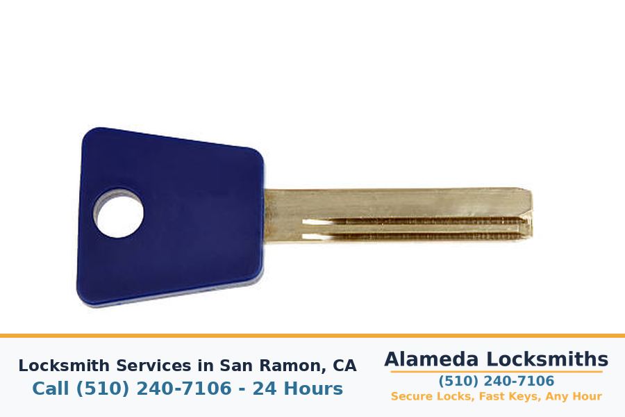Locksmith working on a residential door lock in San Ramon, CA